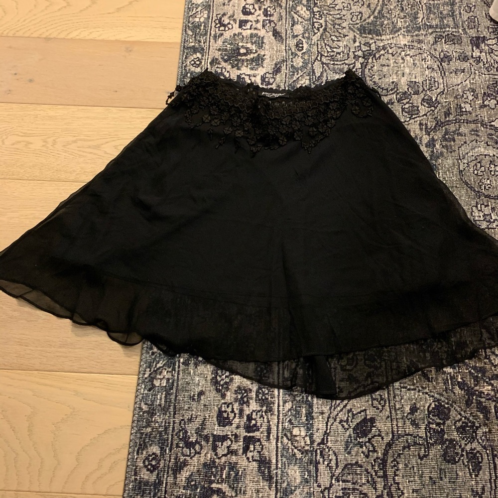 Betsey Johnson Lace and Silk flowy skirt